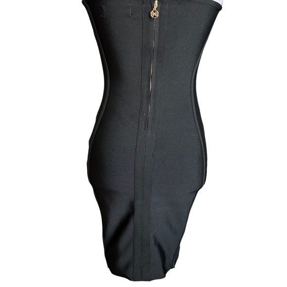 Meshki Black Tube Bodycon Mini Dress Size M/L - Picture 4 of 17